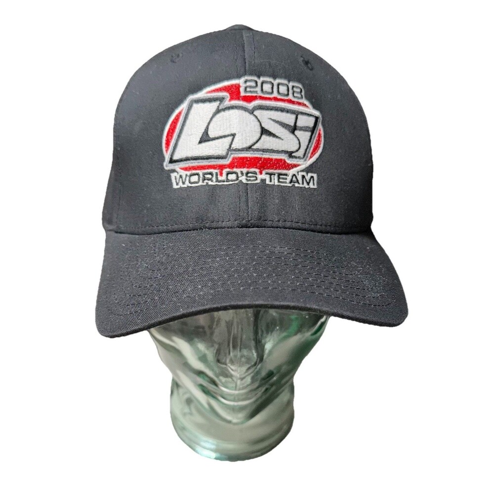 Team Losi Racing Hat Black “2008 World’s Team” Stretch Fit Hat Vintage